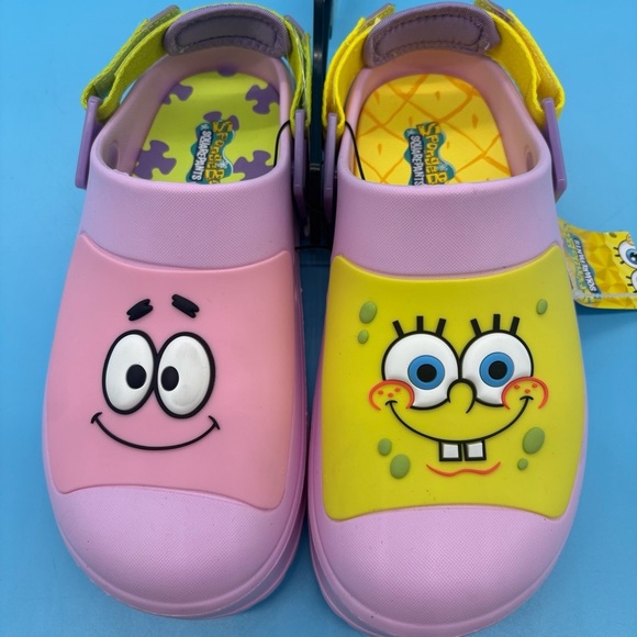 Sponge Bob SquarePants & Patrick Star Clogs Sandals Shoes Ground Up Unisex Sz 10 - Picture 7 of 8